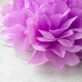 Umiss 紙の花光紫紙ポンポン poms 装飾結婚式のため