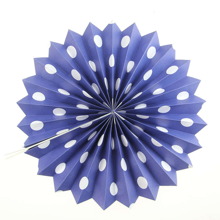 blue paper fan