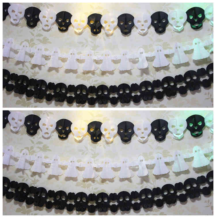 Skull And Ghost Halloween Paper Garland
