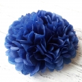 Umiss 紙の花濃い青紙ポンポン poms 装飾