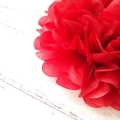 diy の赤いティッシュ ペーパー桜花パーティー ポンポン結婚式装飾用品