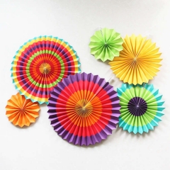 Colorful Pinwheel Craft Paper Fans