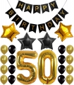 輝くお祝いの50th誕生日パーティーデコレーションキット50吊り下げ渦巻き
